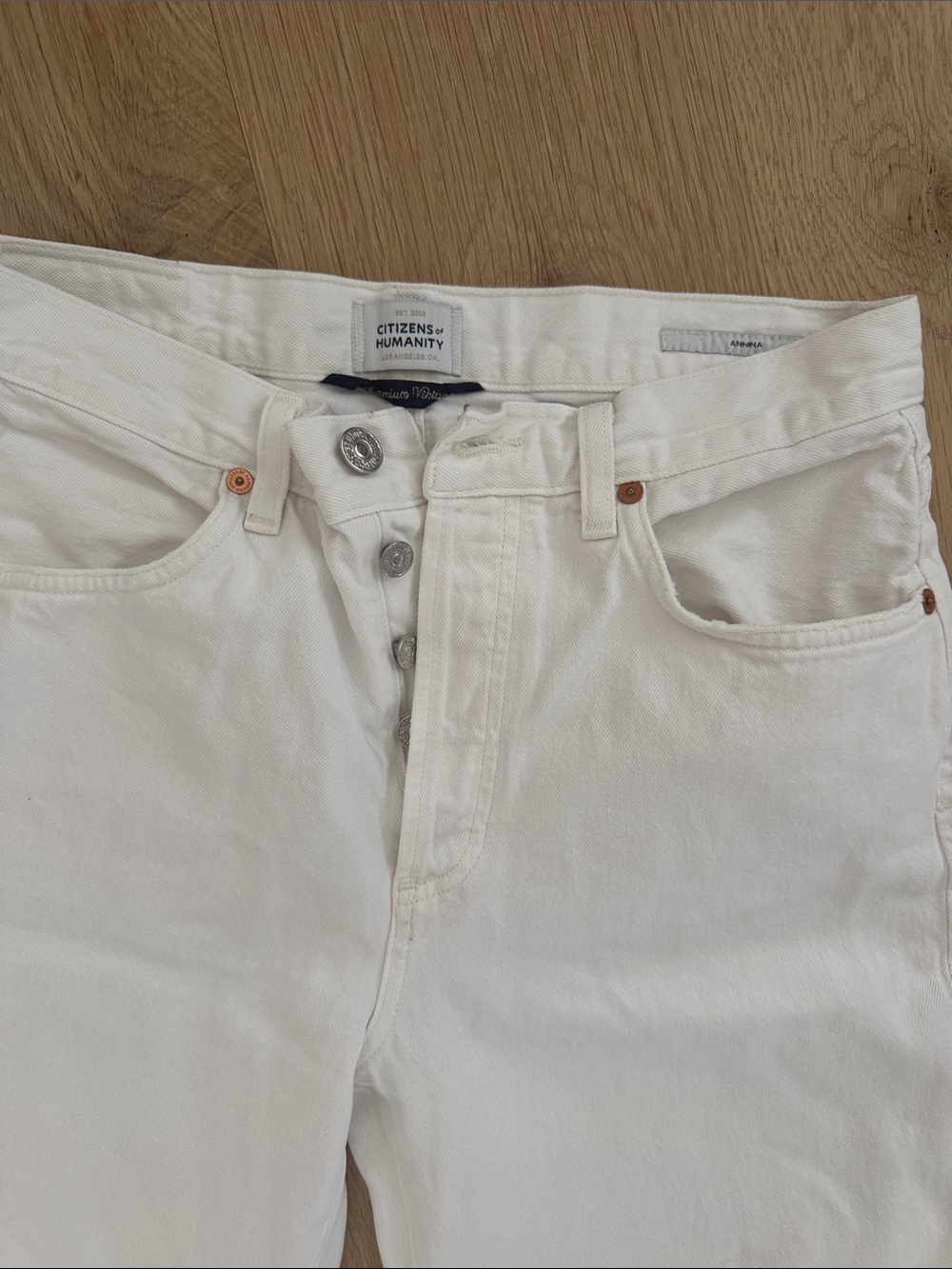 Citizens Of Humanity White Wide-Leg Jeans - Annina
